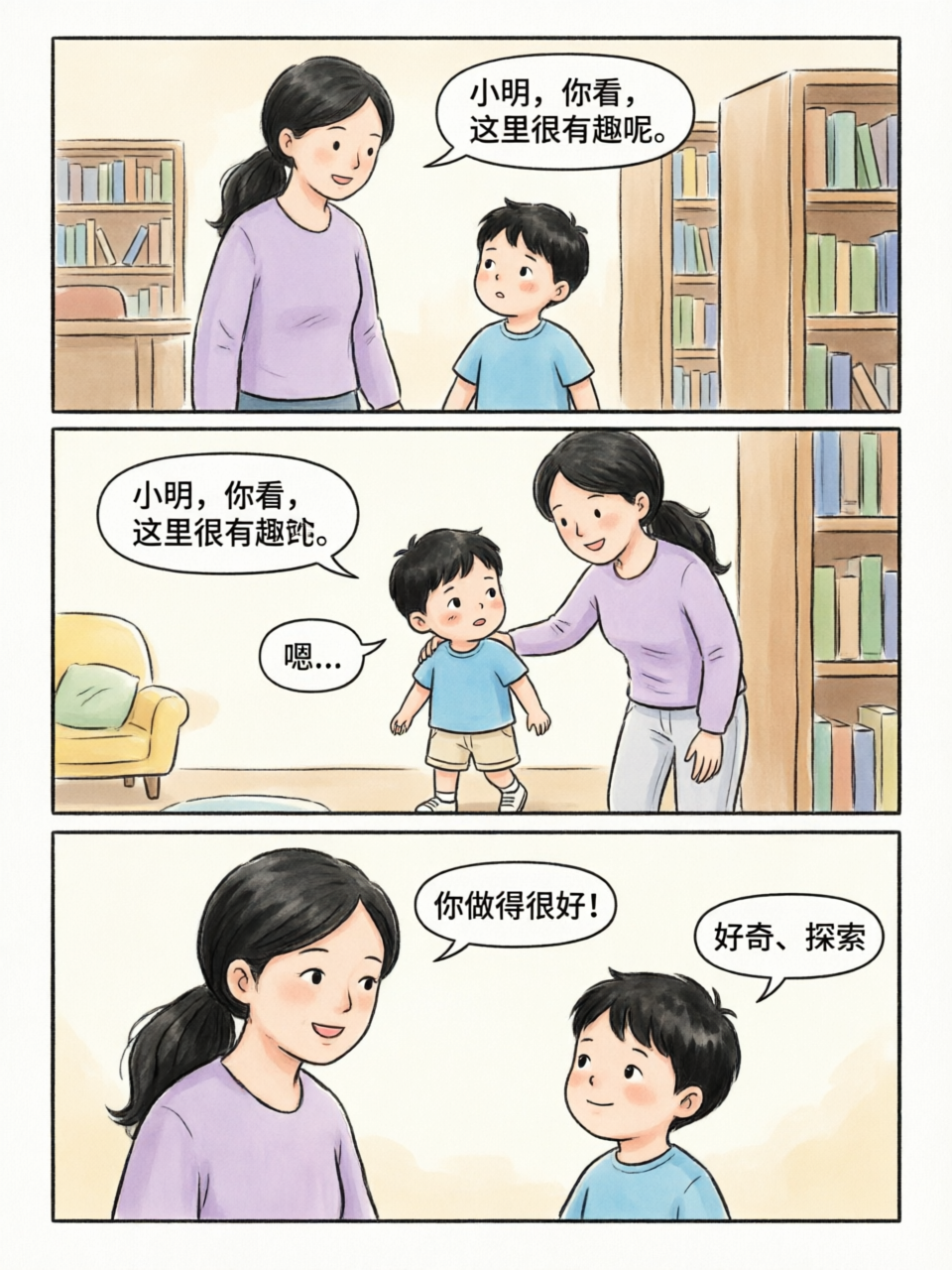 到达图书馆