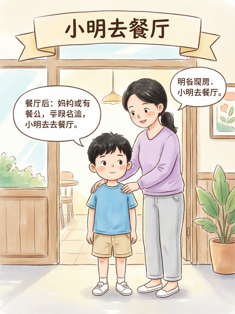 小明去餐厅