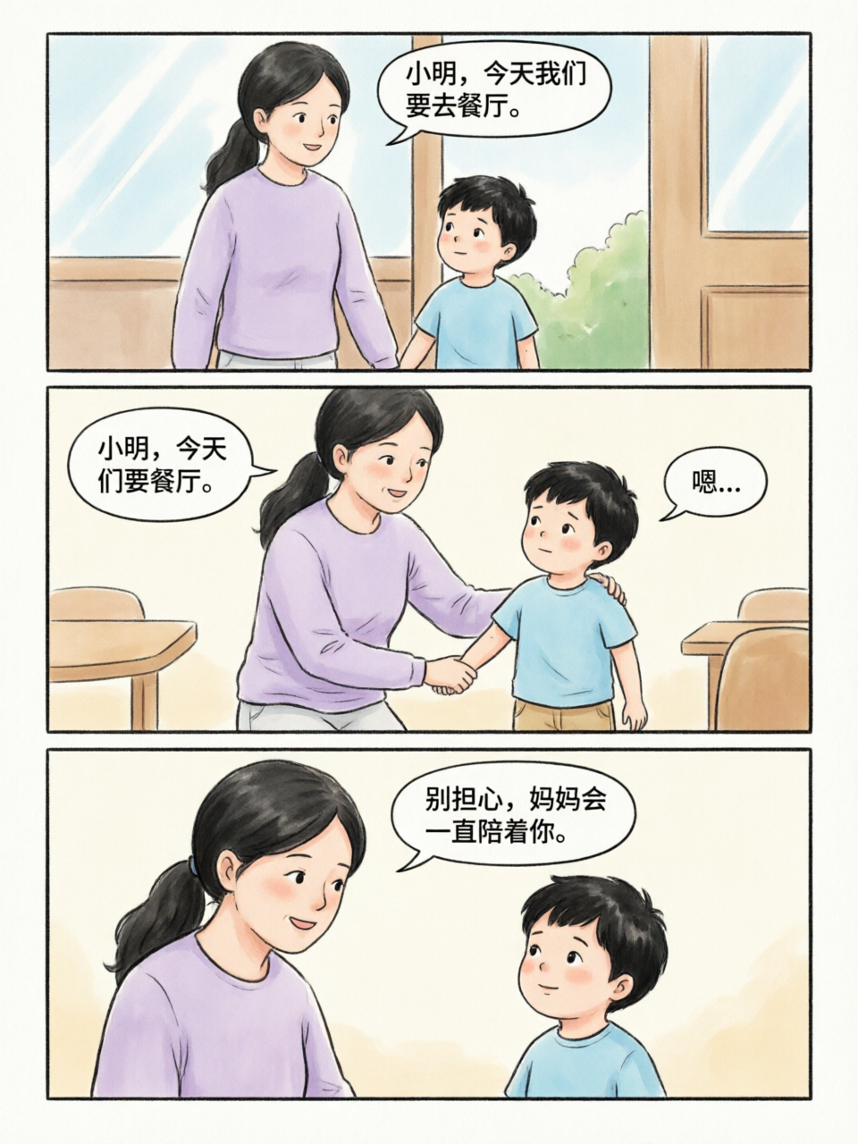 今天要去餐厅