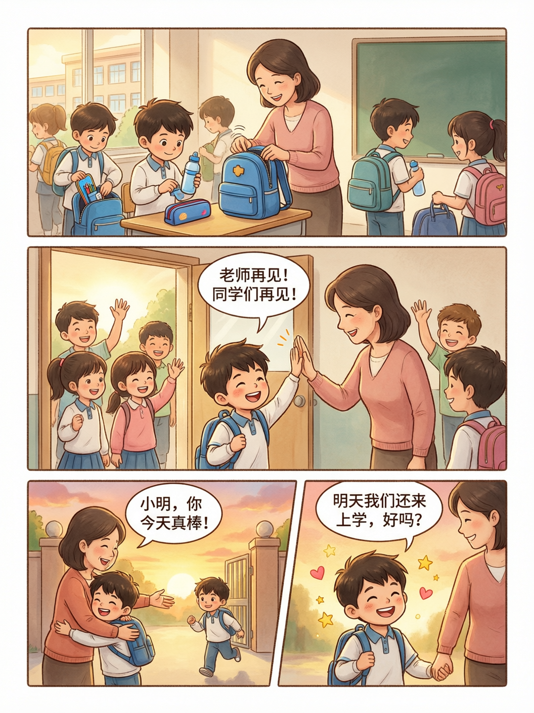 第四页:放学回家